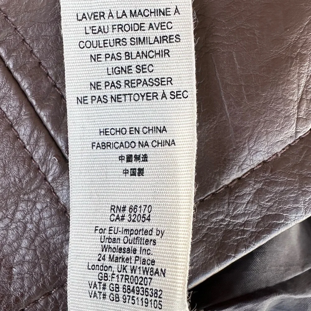 Free People | Brown | Mini Skirt Faux Leather Size:6 Brown